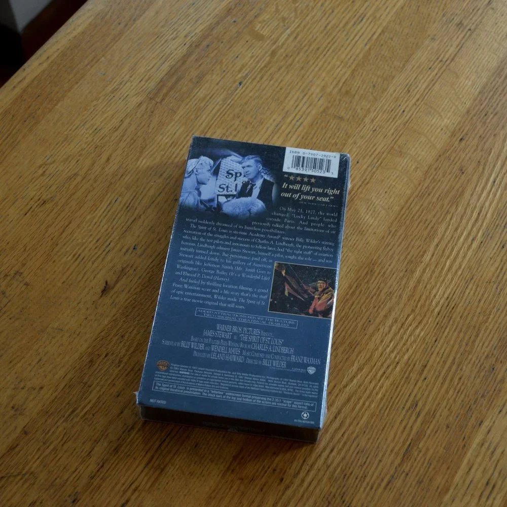 Set of 2 Mint Condition New Unopened Charles Lindbergh 1990s VHS Tapes